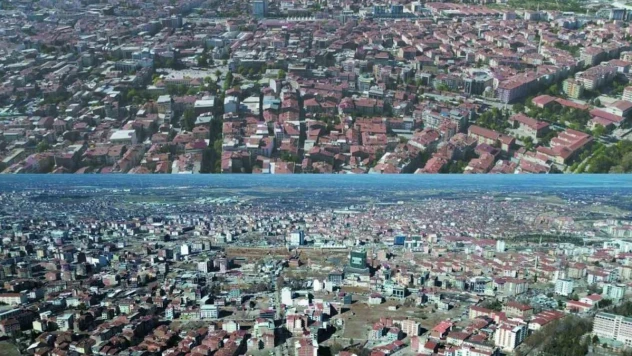 Malatya'da deprem öncesi ve sonrası çekilen görüntüler yıkımın boyutunu gözler önüne serdi