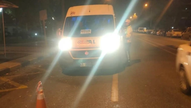 Manisa'da 7 servis aracı trafikten men edildi
