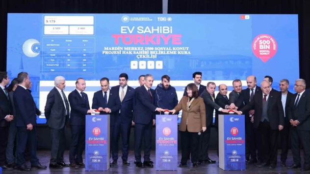 Mardin'de 5 bin 357 konutun hak sahipleri için kura çekimi yapıldı