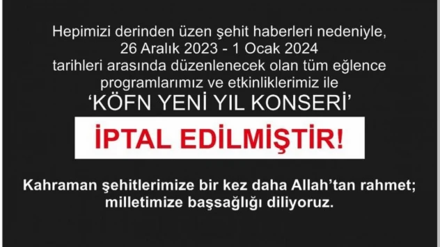 Marmaris'te konserler iptal edildi