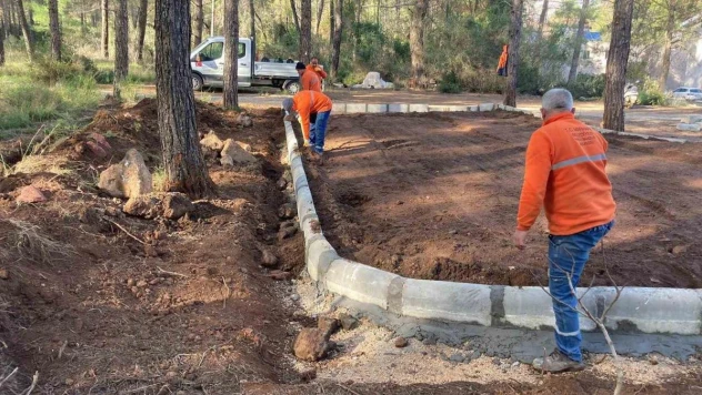 Marmaris'te park yapımları devam ediyor