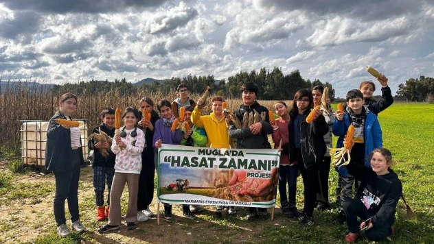 Marmarisli öğrencilerden 'Hasat zamanı 'projesi
