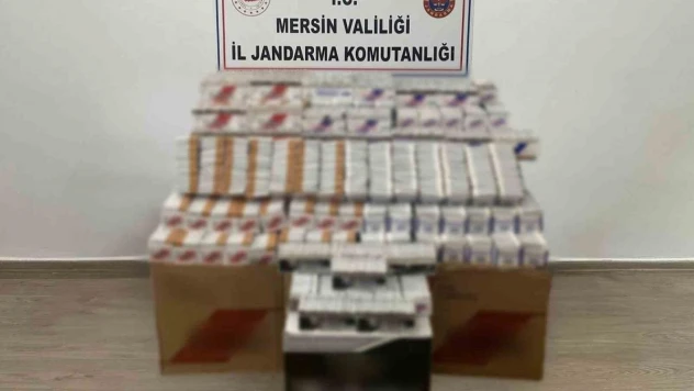 Mersin'de 61 bin 700 adet kaçak makaron ele geçirildi:3 gözaltı