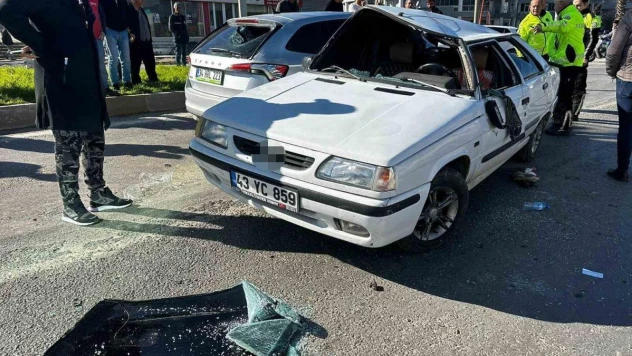 Milas'ta takla atan otomobilin sürücüsü yaralandı