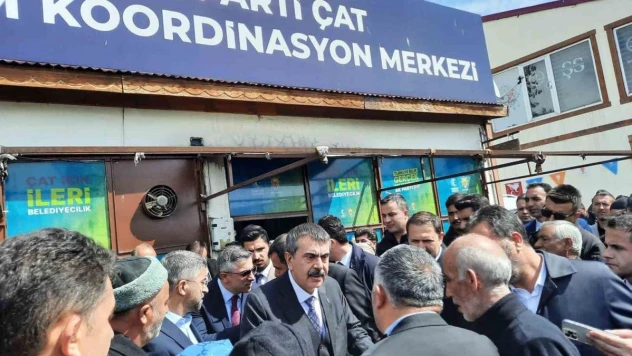 Milli Eğitim Bakanı Tekin, Çat'ta Cumhur İttifakı için destek istedi