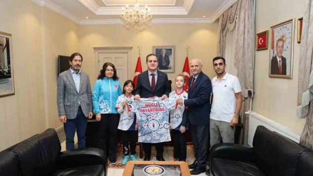 Muğla Oryantiring Spor Kulübü Vali Akbıyık'ı ziyaret etti