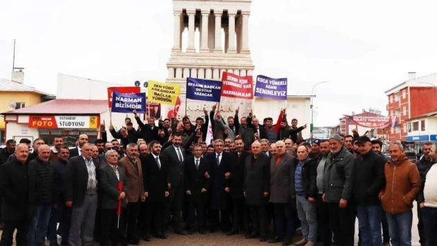Narman'da Başkan adayı Temel Daş'a yoğun ilgi