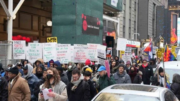 New York'ta binlerce kişi Venezuela için yürüdü