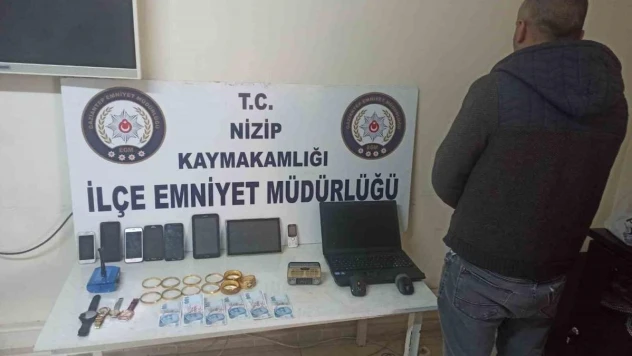 Nizip'te 2 evden hırsızlık yapan şahıs yakalandı