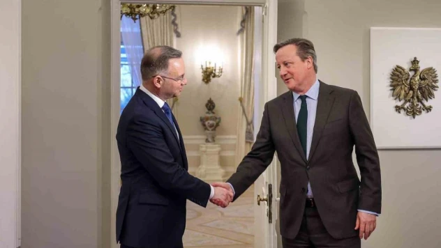 Polonya Cumhurbaşkanı Duda, İngiltere Dışişleri Bakanı Cameron'la görüştü