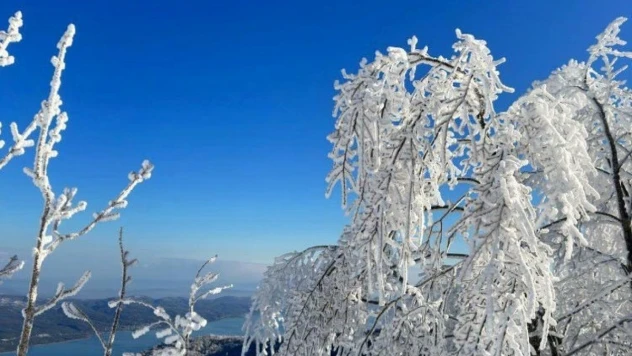 Sakarya'nın yüksek kesimlerinde kar manzaraları