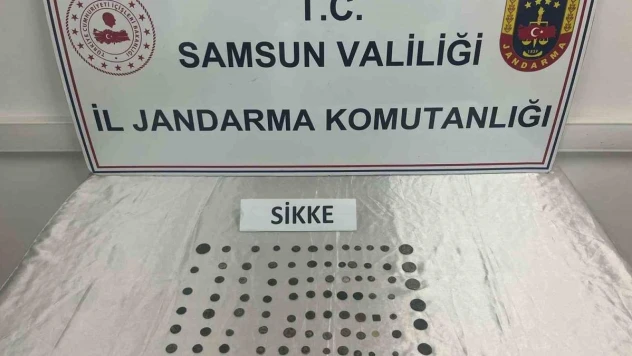 Samsun'da 186 adet sikke ele geçirdi