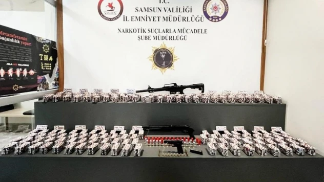 Samsun'da 25 bin 357 adet sentetik ecza ele geçirildi: 1 gözaltı