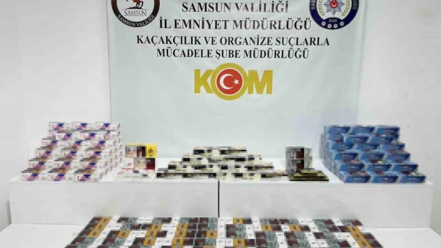 Samsun'da 30 bin boş ve 4 bin 120 doldurulmuş makaron ele geçirildi