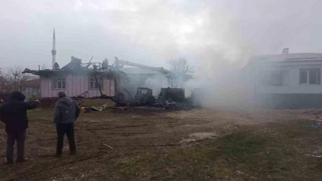 Samsun'da ev yangını