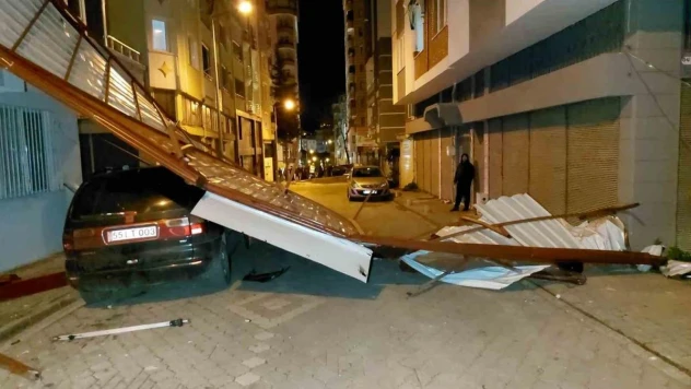 Samsun'da fırtına çatıları uçurdu, ağaçları devirdi