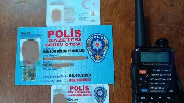 Samsun'da polis amblemli sahte basın kartı ile yakalanan şahıs gözaltına alındı