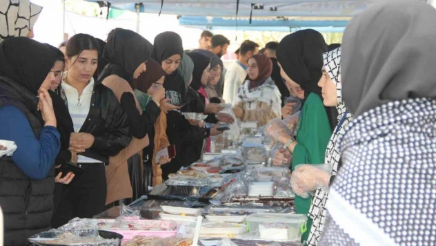 Şırnak'ta üniversite öğrencileri Filistin yararına yardım kampanyası düzenledi