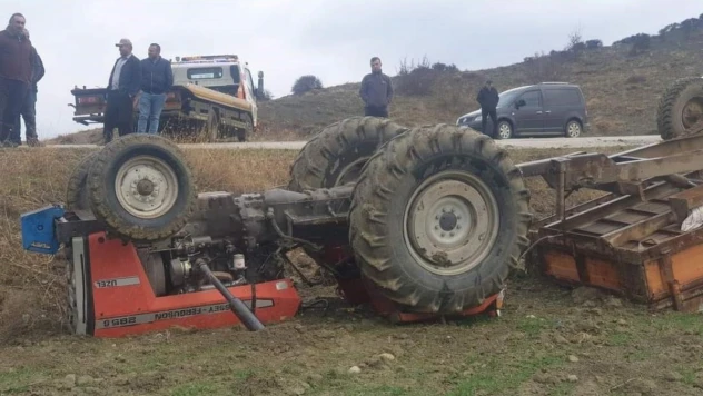 Sungurlu'da traktör devrildi: 1 yaralı