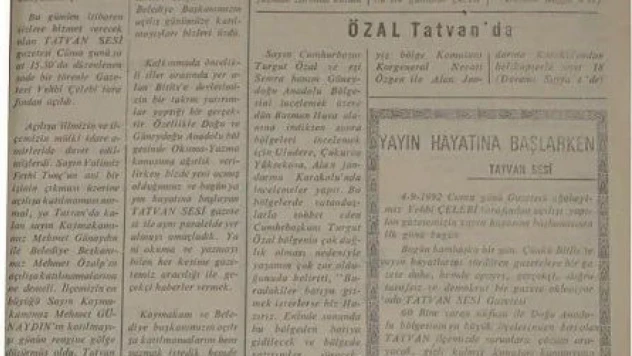 Tatvan Sesi Gazetesi 32 yaşında