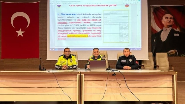 Tavşanlı'da okul servis sürücülerine eğitim verildi