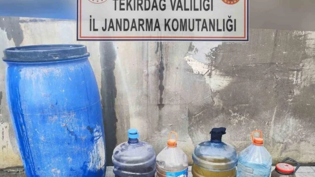 Tekirdağ'da 120 litre sahte alkol ele geçirildi