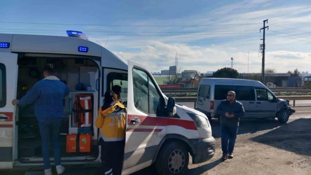Tekirdağ'da 2 kişinin yaralandığı kaza kamerada