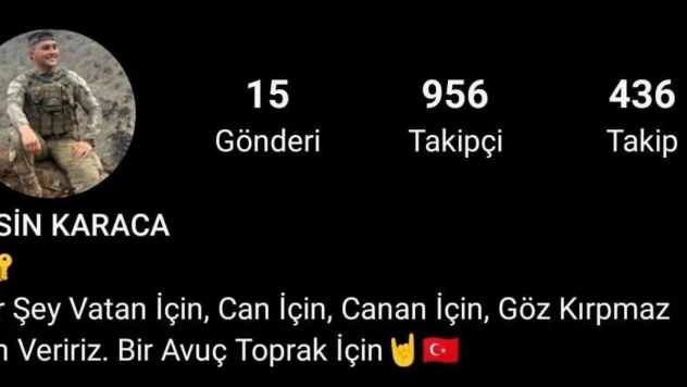 Tokatlı şehidin sosyal medya profilinde bulunan yazı dikkat çekti