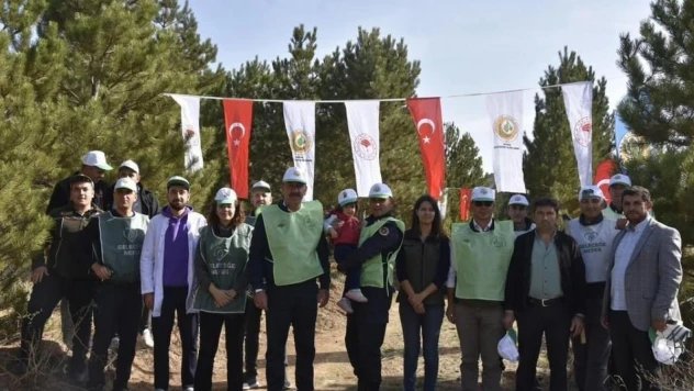 Tomarza'da fidanlar toprakla buluştu