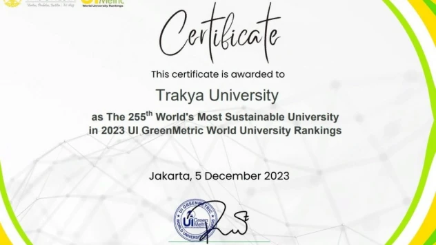 Trakya Üniversitesi 'UI GreenMetrıc 2023' sıralamasında dünyanın en çevreci 255'inci üniversitesi oldu