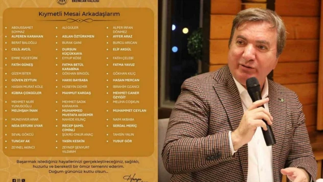 Vali Aydoğdu, kamu çalışanlarının doğum günlerini unutmuyor