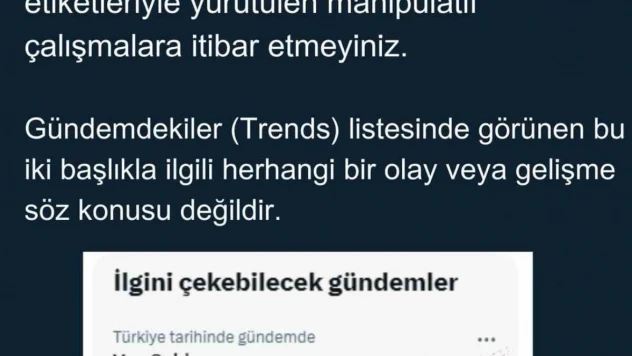 Van'da 'X' sosyal medya platformundan yayınlanan 'Van saldırı' ve 'Edremit saldırısı' paylaşımına yalanlama