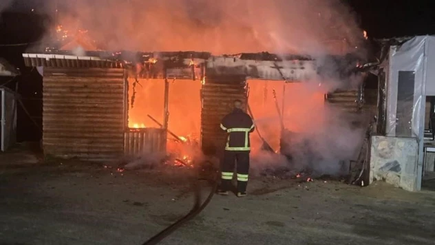 Vize'de iş yerinde yangın