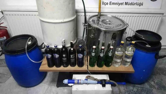 Yatağan'da kaçak alkol üretime operasyon