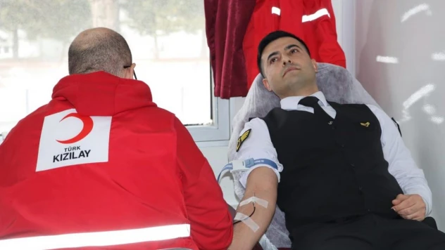 Yozgat'ta jandarma personeli kan bağışında bulundu