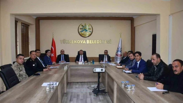 Yüksekova'da 'Karla Mücadele' toplantısı yapıldı