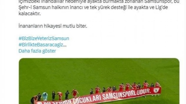 Yüksel Yıldırım: 'Samsunspor ligde kalacaktır'