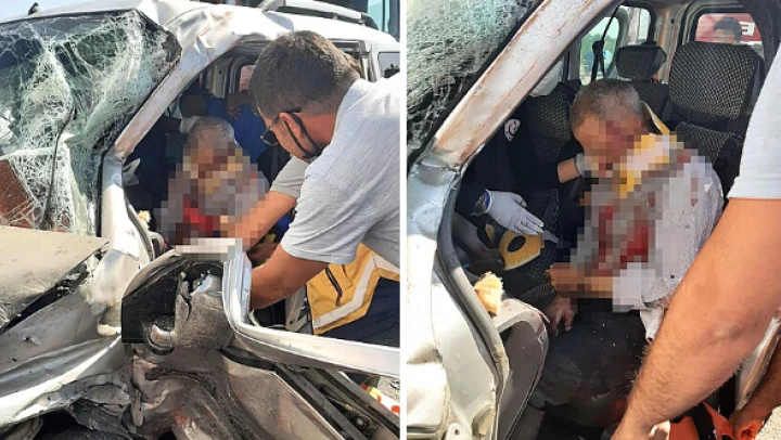 Van'da korkunç kaza