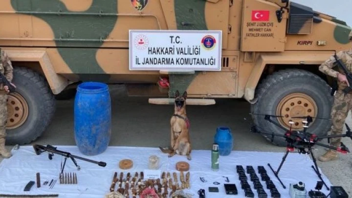 Hakkari'de çok sayıda mühimmat ele geçirildi