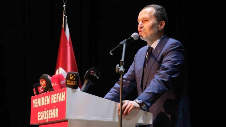 Yeniden Refah Partisi Genel Başkanı Erbakan Eskişehir'de konuştu