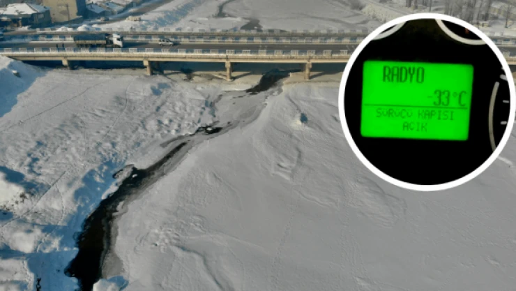 Ağrı eksi 33 dereceyi gördü, yaşam dondu