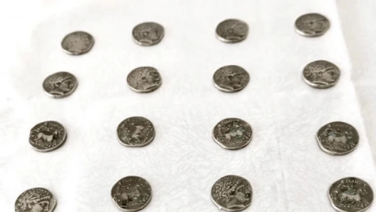 Ardahan'da 20 sikke ele geçirildi