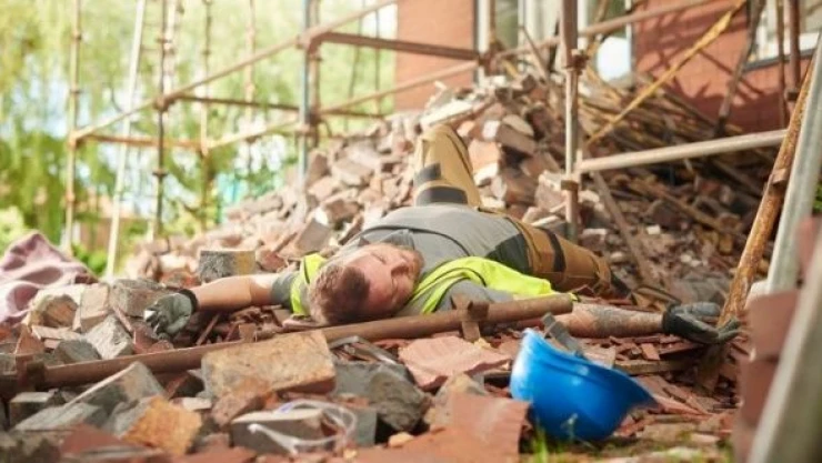 4 metre yüksekten yere çakıldı!