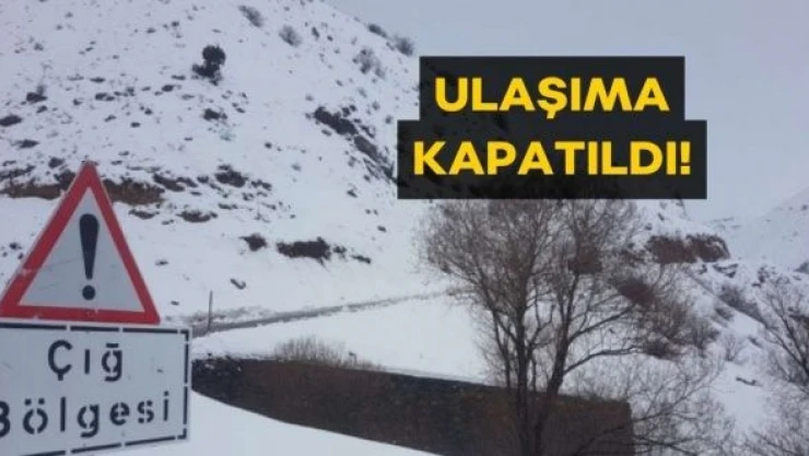 Karlıova-Yedisu kara yolu çığ nedeniyle kapandı