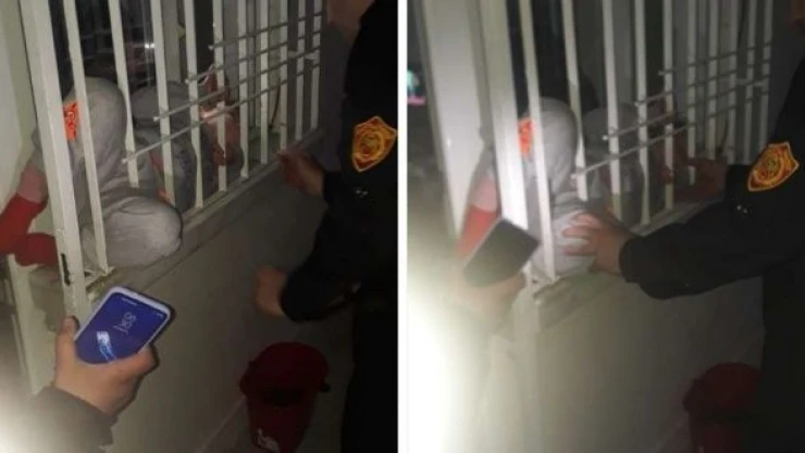 Malatya'da ayağı pencerenin demir korkuluğuna sıkışan çocuk böyle kurtarıldı!