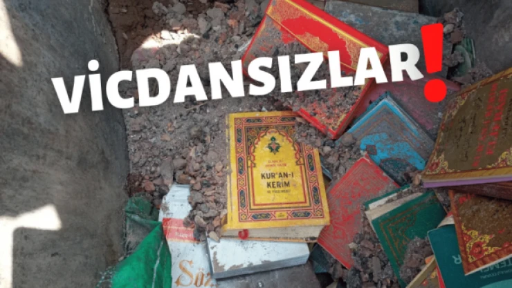 Skandal! Vicdansızlar Kur'an-ı Kerim'i çöpe attı