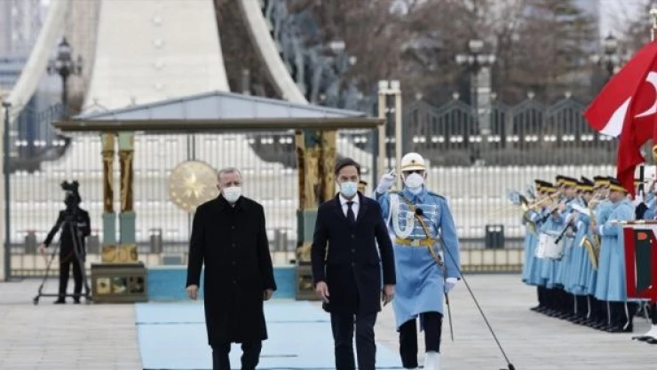 Cumhurbaşkanı Erdoğan, Hollanda Başbakanı Rutte'yi  karşıladı