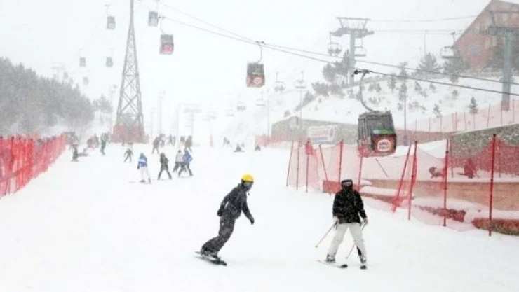 Palandöken Kayak Merkezi'nde pistler tipi nedeniyle kapatıldı
