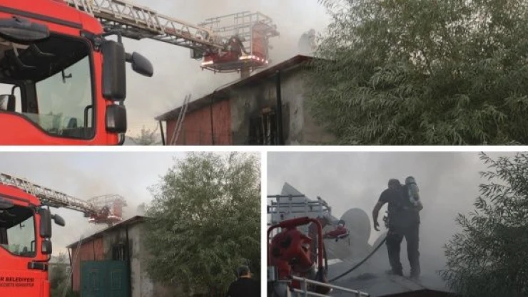 Bu da kadın şiddeti... Eşine kızdı, evi ateşe verdi