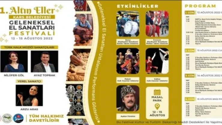 Kars 1'inci Altıneller Geleneksel El Sanatları Festivali başlıyor